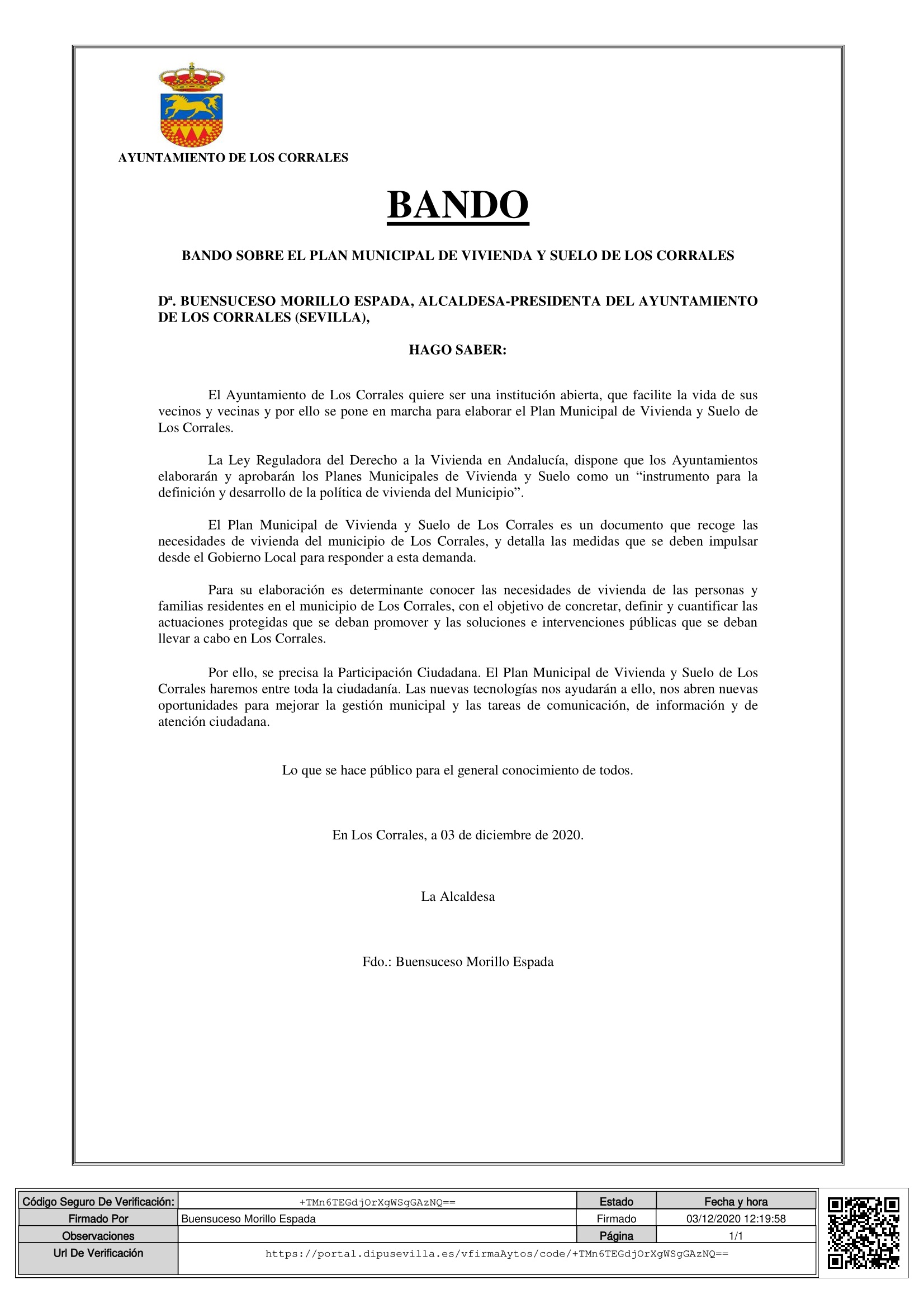 Bando plan de vivienda y suelo Los  Corrales (1)